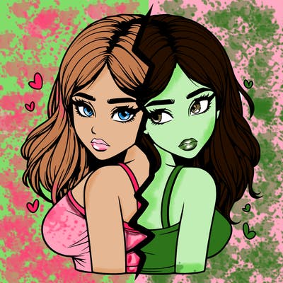 realistic girl split