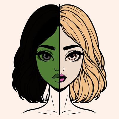 realistic girl split