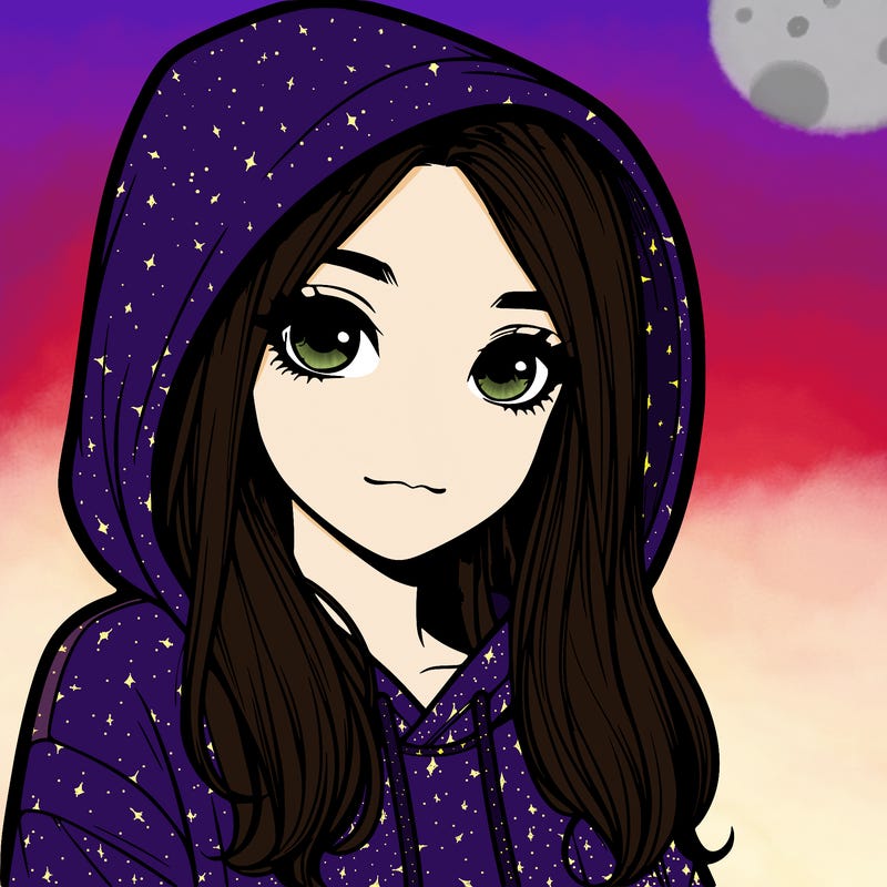 realistic girl with hoodie on