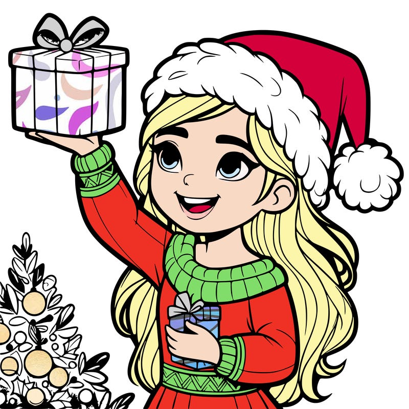 christmas girl realistic