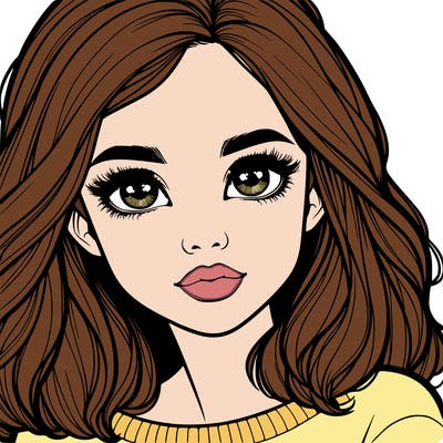 realistic girl whith cute eyes