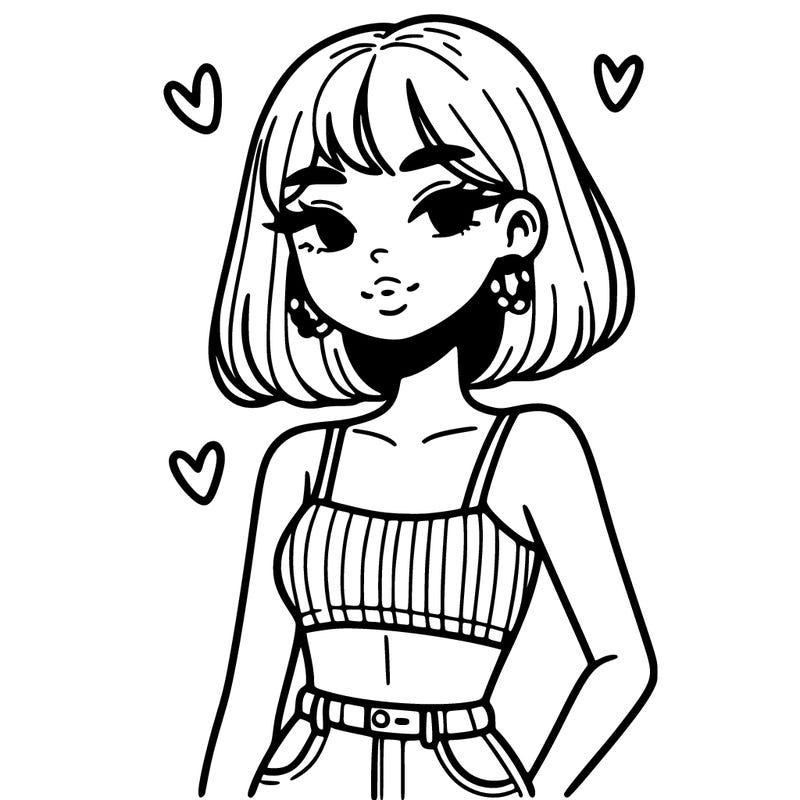 girl in crop top❤️