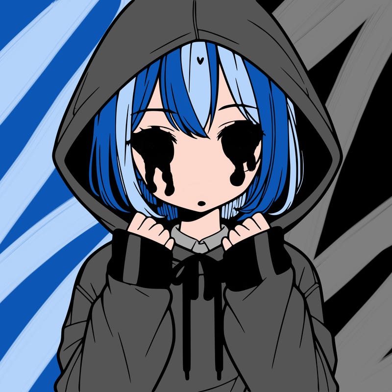 girl with a anime hoodie