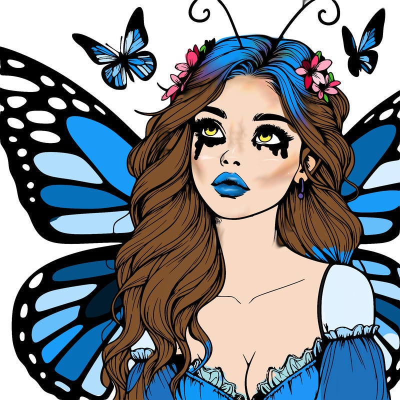 butterfly fairy realistic girl