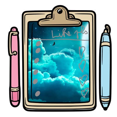 blank clip board with pen