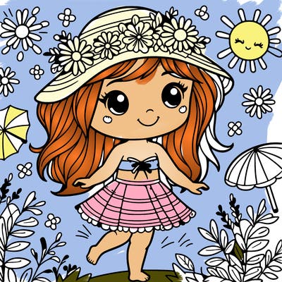 girl in summer
