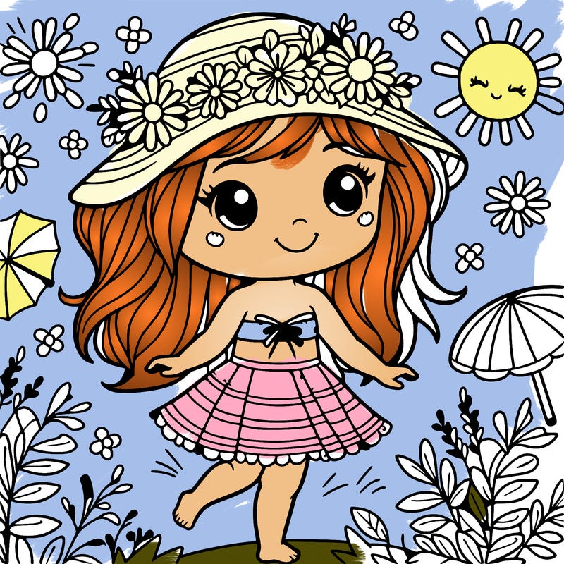 girl in summer
