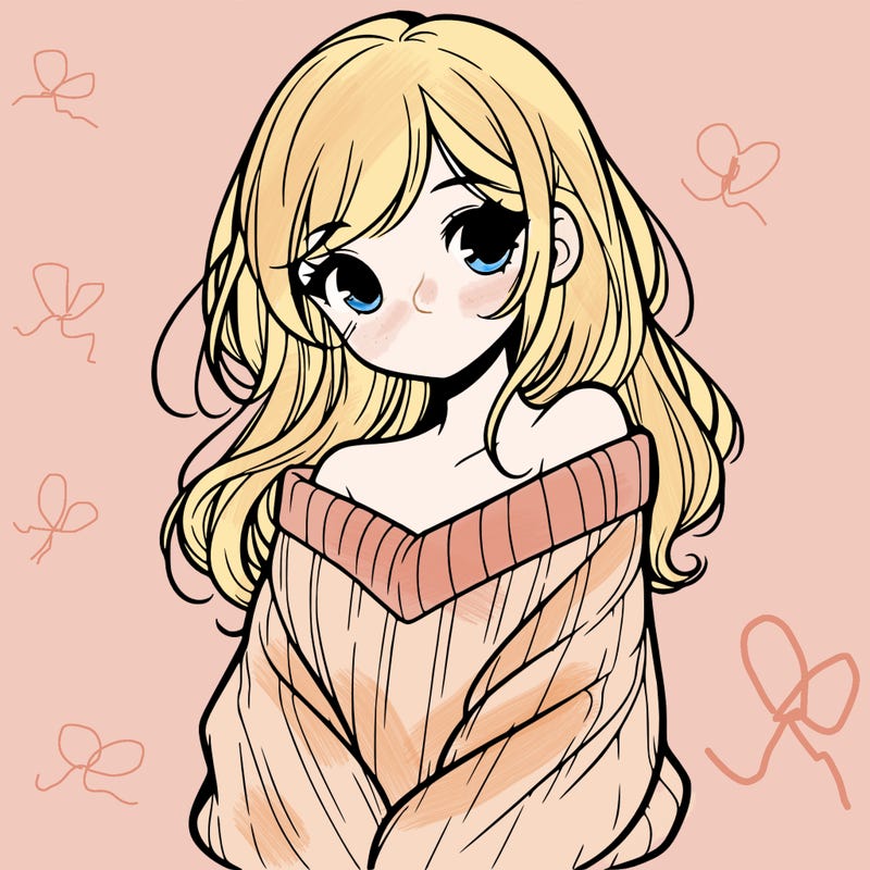 shy pretty girl wearing a sweater that is falling off one shoulder portrait