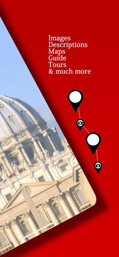 Audio Guide Vatican Museums - Overview of features for the Vatican Museums audio guide app including maps and tours