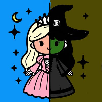 split princess and witch