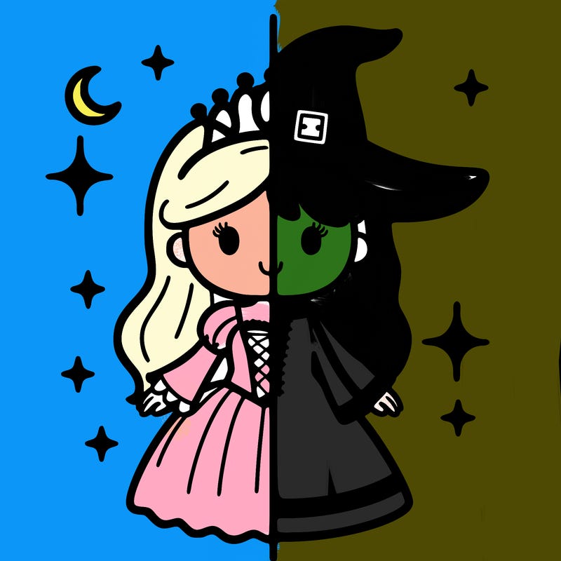 split princess and witch