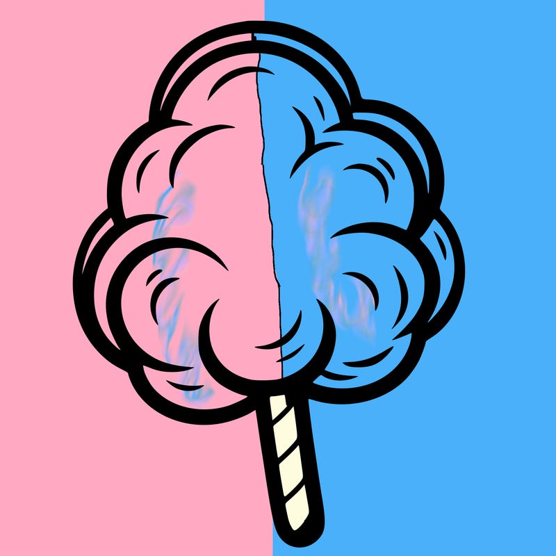 a single cotton candy