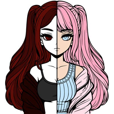 realistic girl split