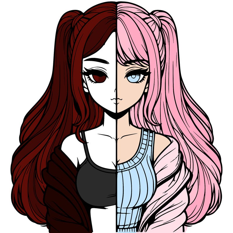 realistic girl split