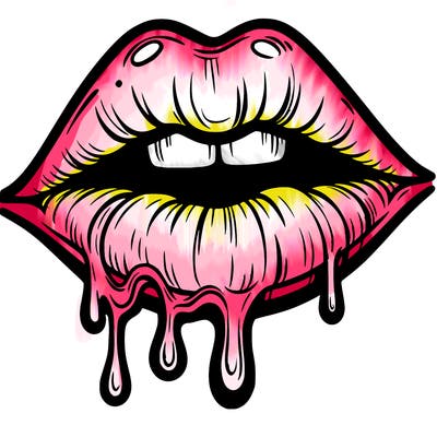 lips that look realistic and drip