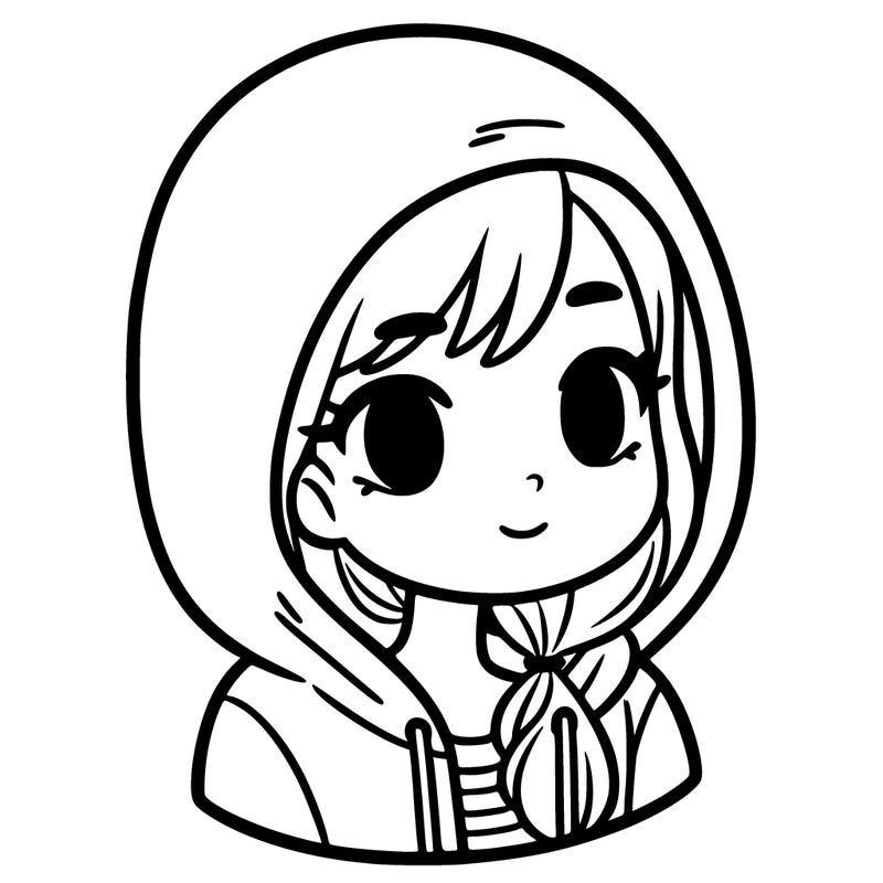girl with hoodie