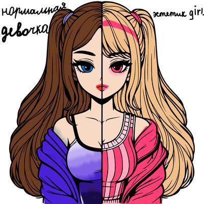 realistic girl split