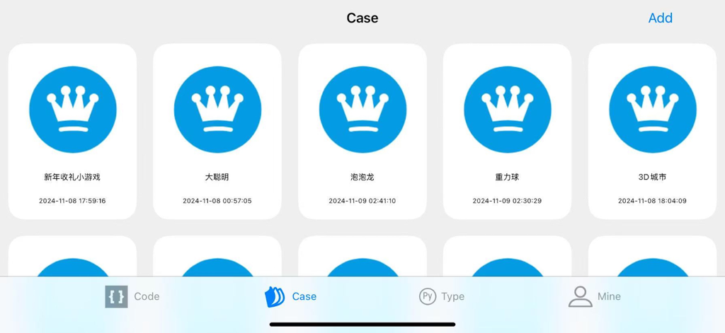 TypeCode - Gallery of visual programming projects in the TypeCode app