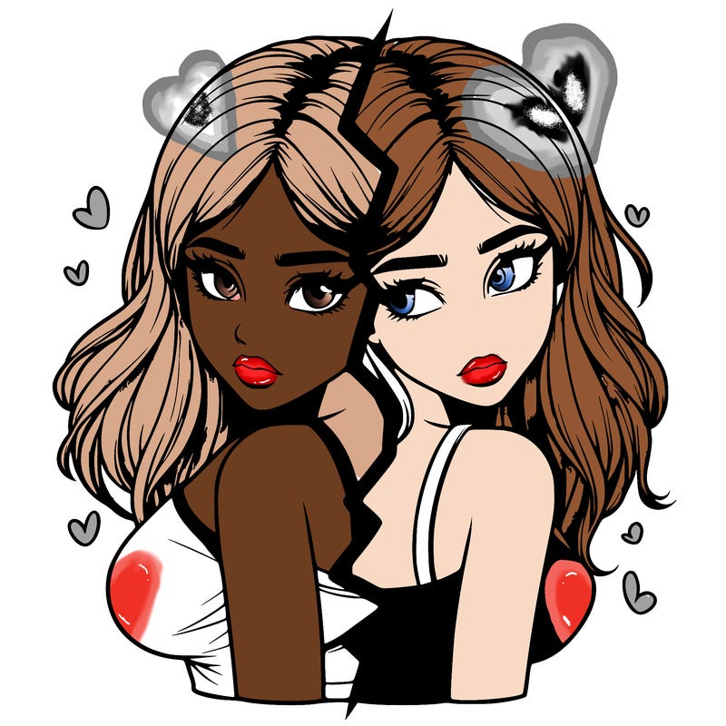 realistic girl split