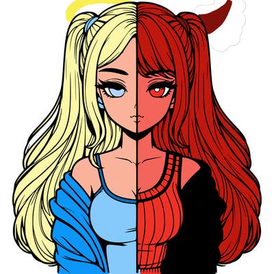 realistic girl split