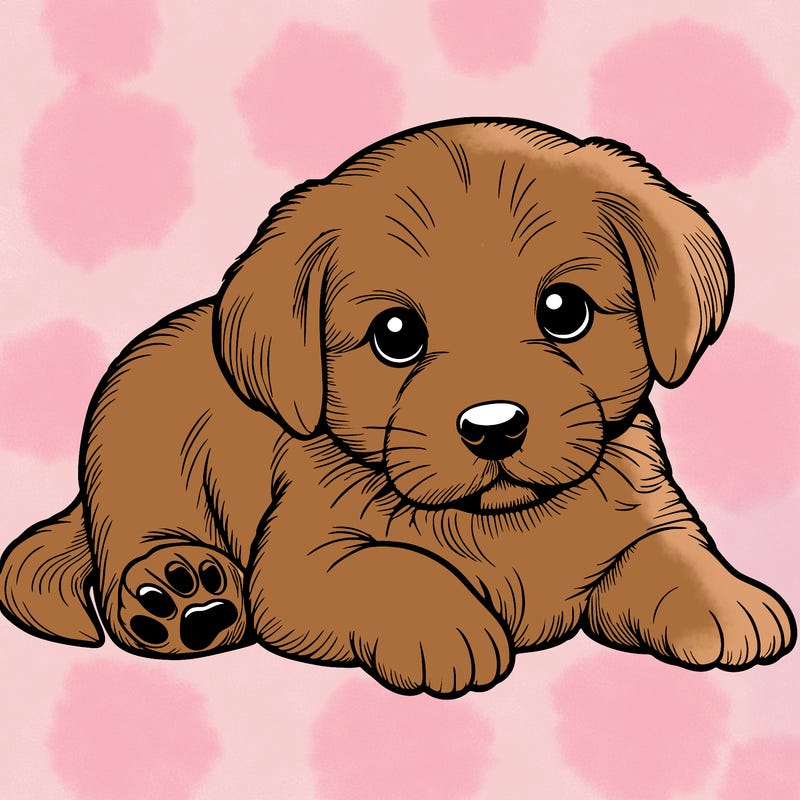 a cute realistic puppy