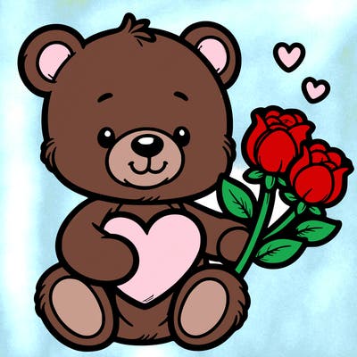 teddy bear a holding heart