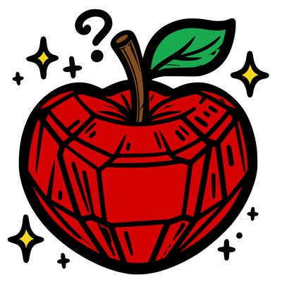 very shiny crystal apple