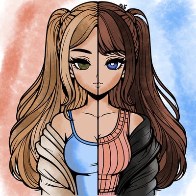 realistic girl split