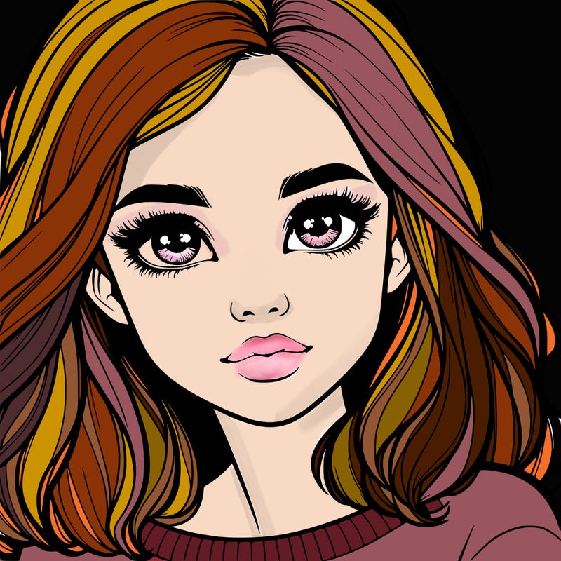 realistic girl whith cute eyes