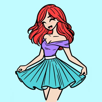 woman in skirt