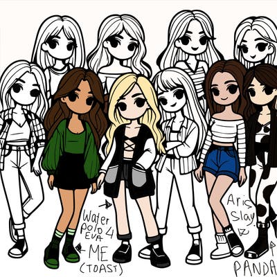 group of girls