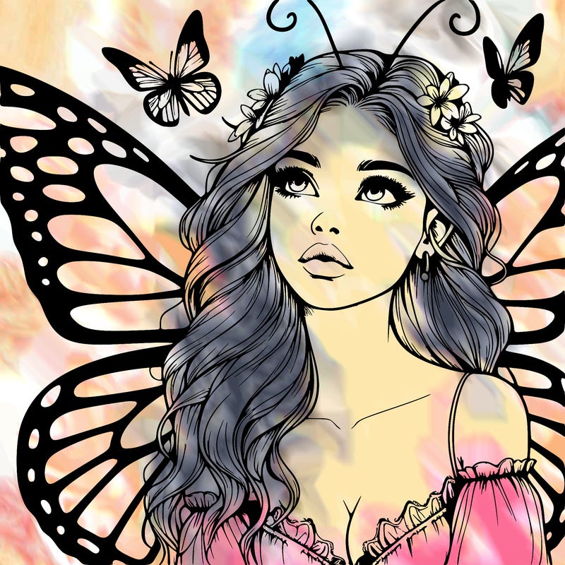butterfly fairy realistic girl
