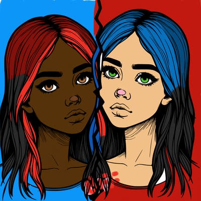 realistic girl split