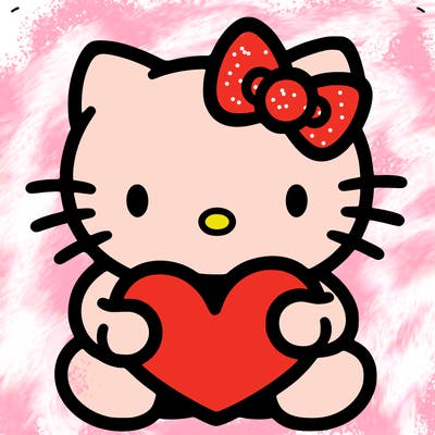hello kitty with heart