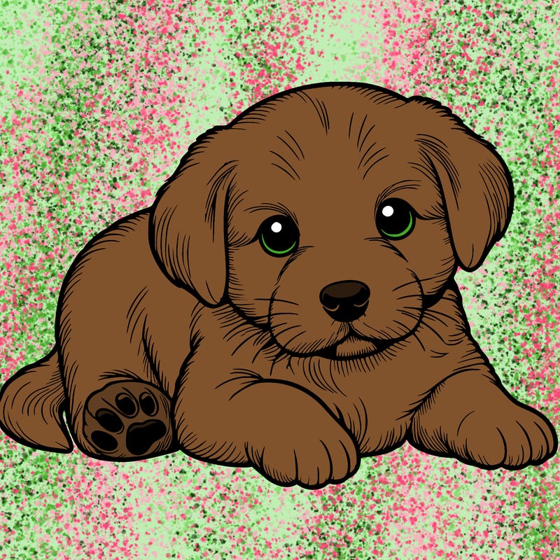 a cute realistic puppy