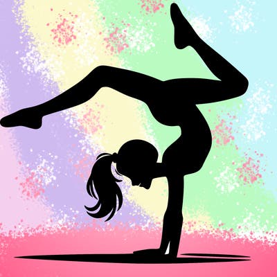 silhouette cartwheel women