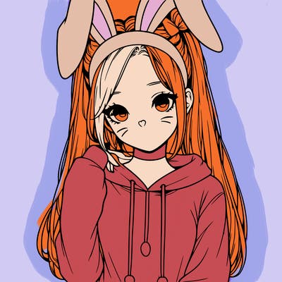 realistic teen girl in a bunny outfit