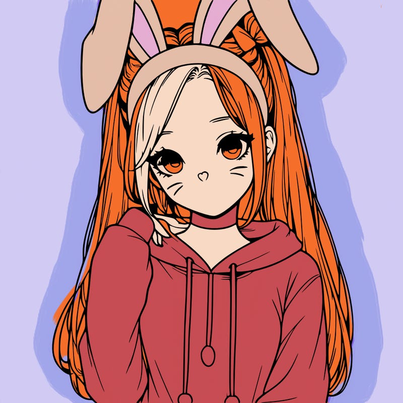 realistic teen girl in a bunny outfit