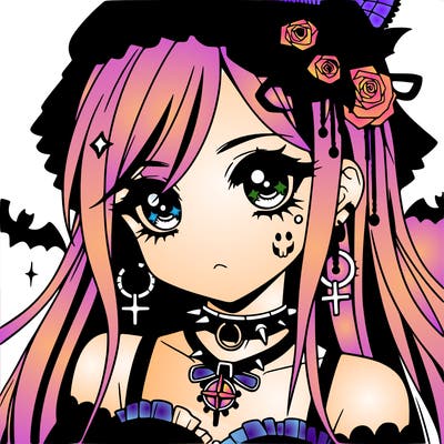 anime - goth girl
