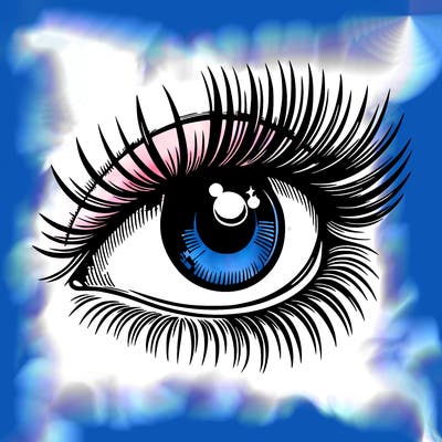 realistic eye long eylashes