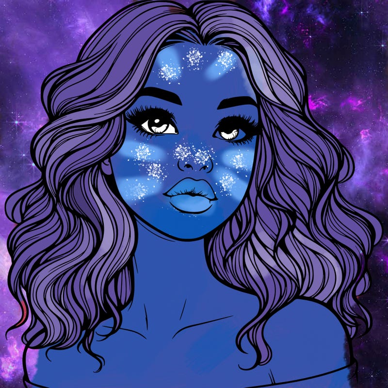 realistic girl with wavy hair and lips