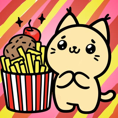 cute food cat