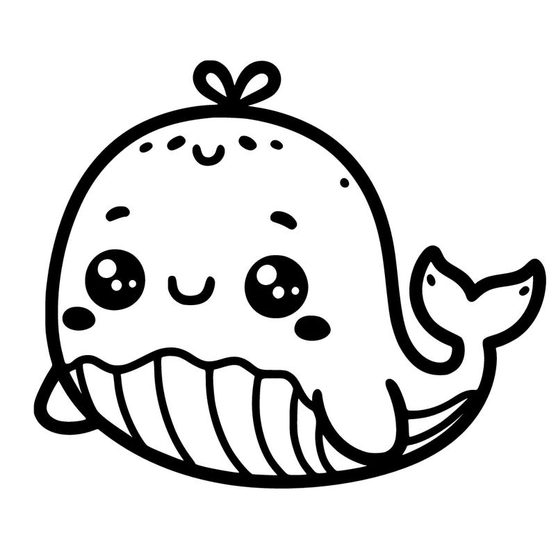 cute cartoon whale