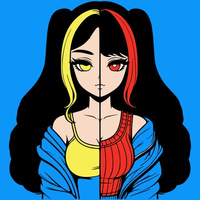 realistic girl split