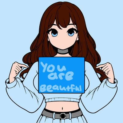 girl holding a blank sign in a long sleeve crop top