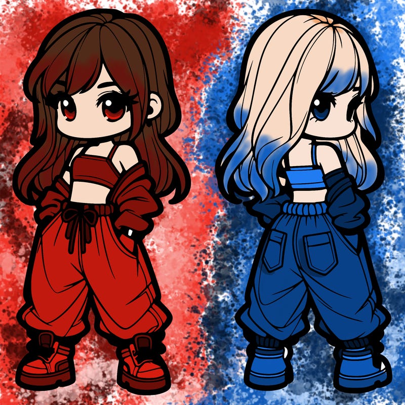 girl in crop top and baggy pants