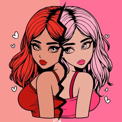 realistic girl split