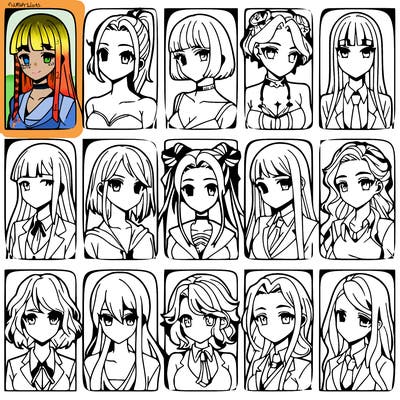 girls that look diffrent anime