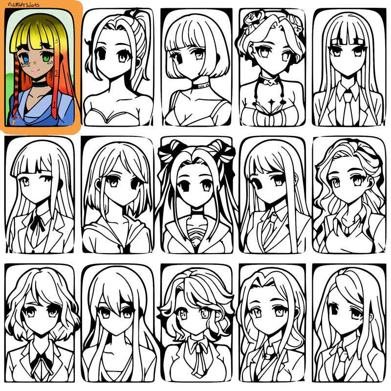 girls that look diffrent anime