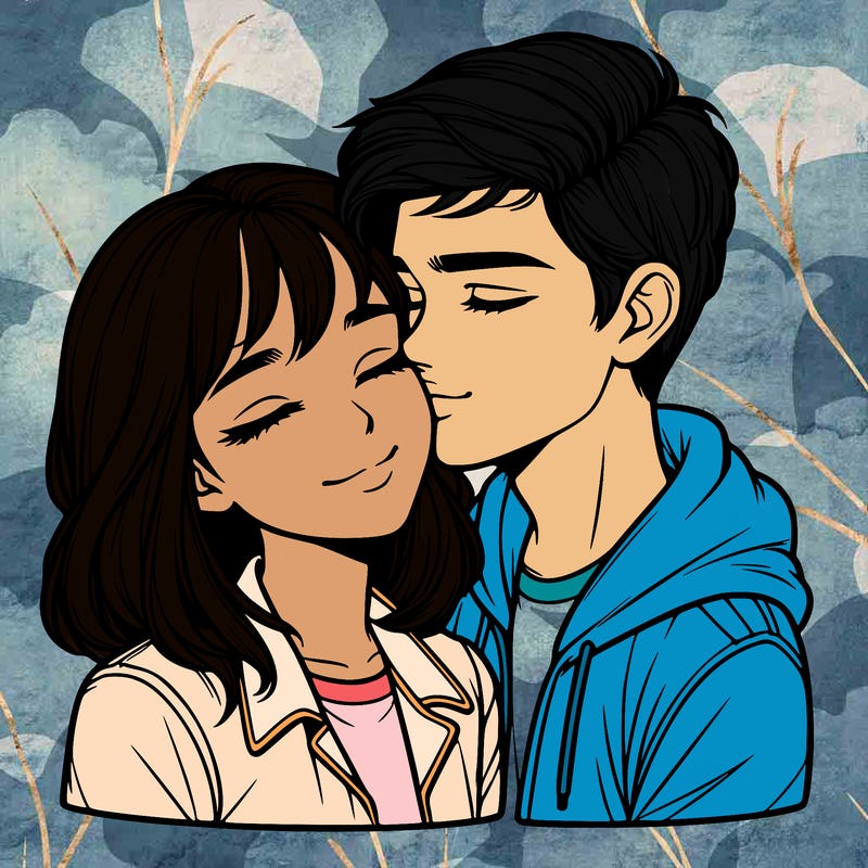 realistic girl and boy  love